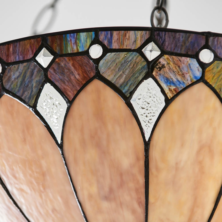 Endon 63976 - Lustre sur chaîne Tiffany BROOKLYN 3xE27/60W/230V Ø 50 cm