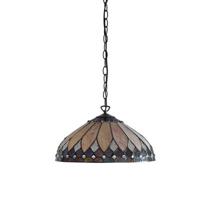 Endon 63977 - Lustre sur chaîne Tiffany BROOKLYN 1xE27/60W/230V Ø 40 cm
