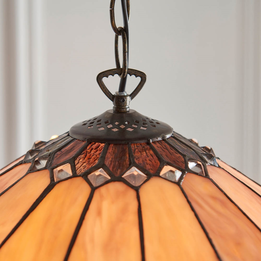 Endon 63977 - Lustre sur chaîne Tiffany BROOKLYN 1xE27/60W/230V Ø 40 cm