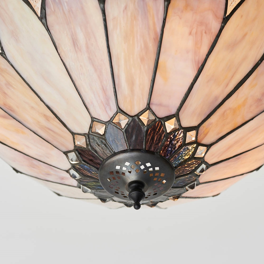Endon 63978 - Plafonnier Tiffany BROOKLYN 3xE27/60W/230V Ø 40 cm