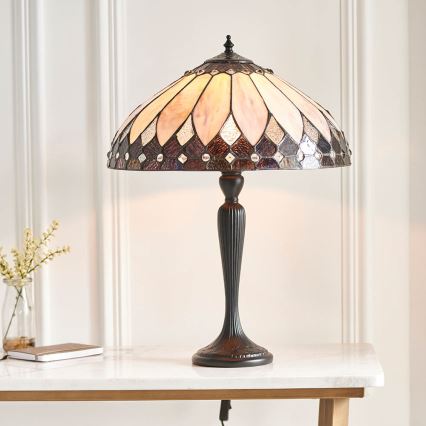 Endon 63982 - Lampada da tavolo BROOKLYN 1xE27/60W/230V Ø 40 cm