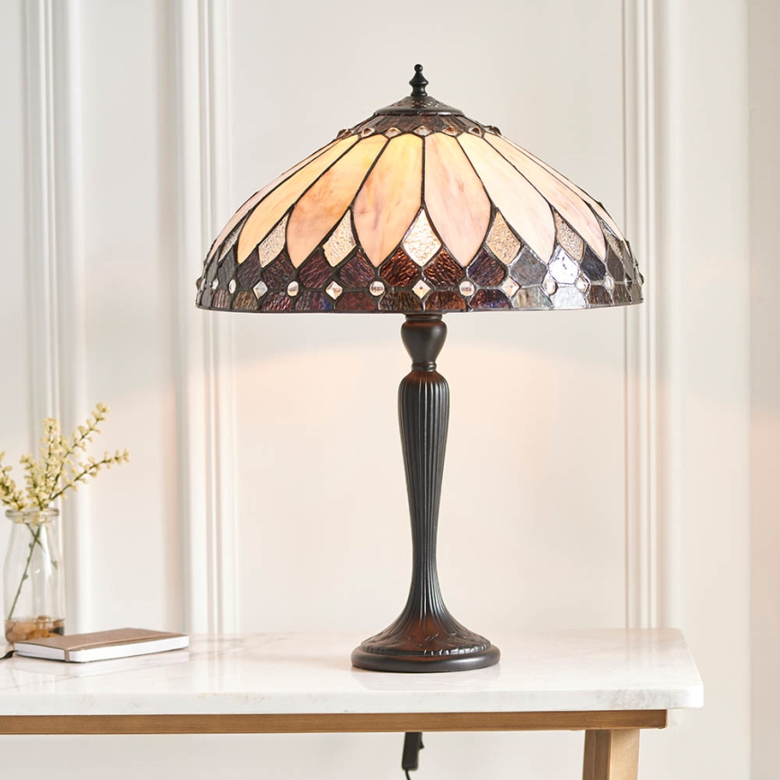 Endon 63982 - Lampe de table Tiffany BROOKLYN 1xE27/60W/230V Ø 40 cm