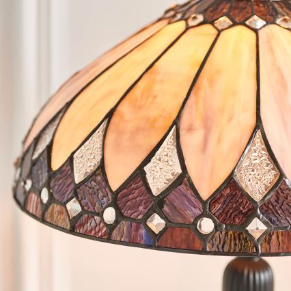 Endon 63982 - Tischlampe Tiffany BROOKLYN 1xE27/60W/230V Ø 40 cm