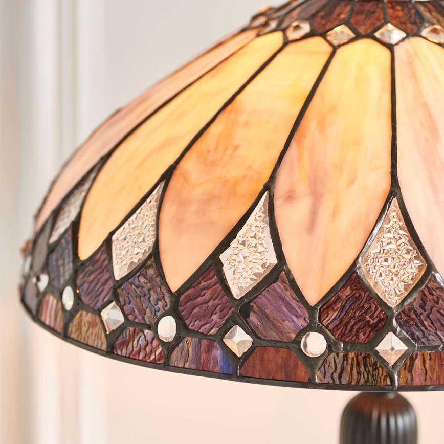 Endon 63982 - Tischlampe Tiffany BROOKLYN 1xE27/60W/230V Ø 40 cm