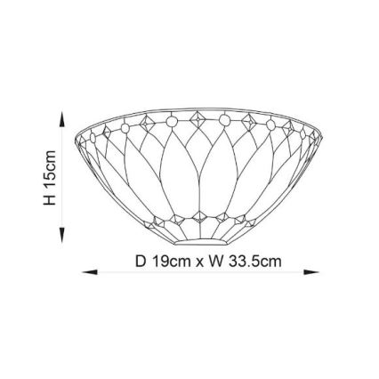 Endon 63983 - Applique da parete Tiffany BROOKLYN 1xE14/40W/230V