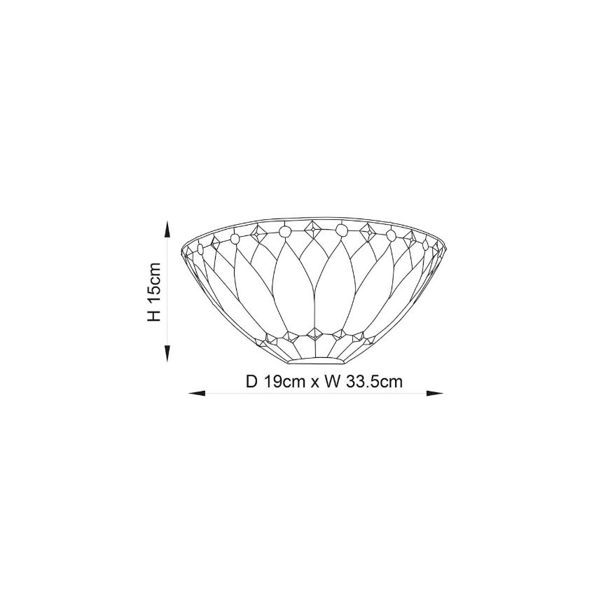 Endon 63983 - Applique da parete Tiffany BROOKLYN 1xE14/40W/230V