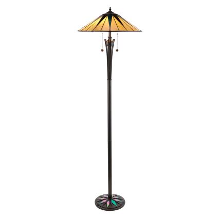 Endon 64041 - Lampadaire Tiffany DARK STAR 2xE27/60W/230V Ø 49 cm