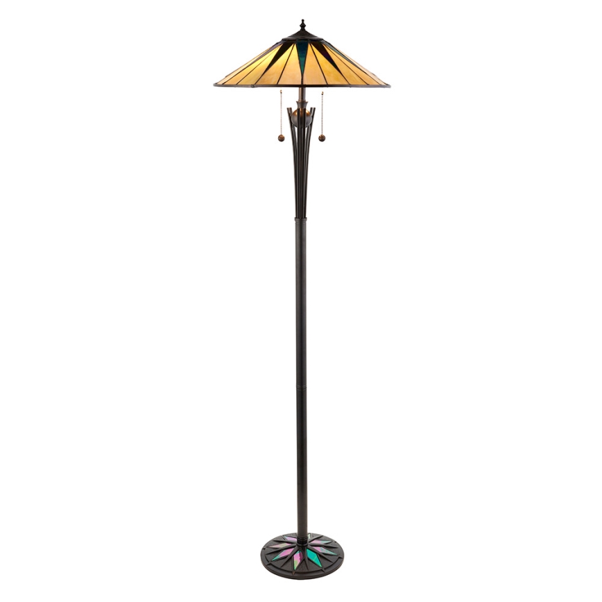 Endon 64041 - Lampadaire Tiffany DARK STAR 2xE27/60W/230V Ø 49 cm