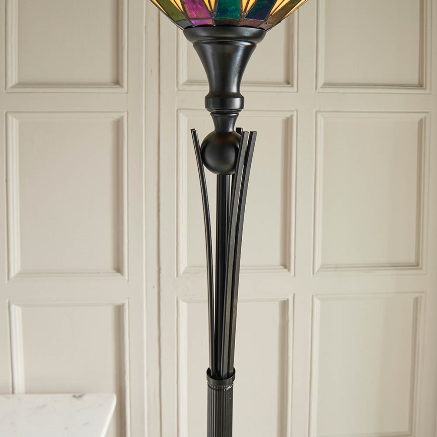 Endon 64042 - Lampadaire Tiffany DARK STAR 1xE27/60W/230V Ø 42 cm