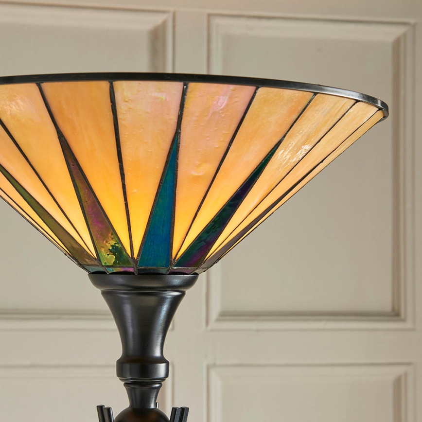 Endon 64042 - Stehleuchte Tiffany DARK STAR 1xE27/60W/230V Ø 42 cm