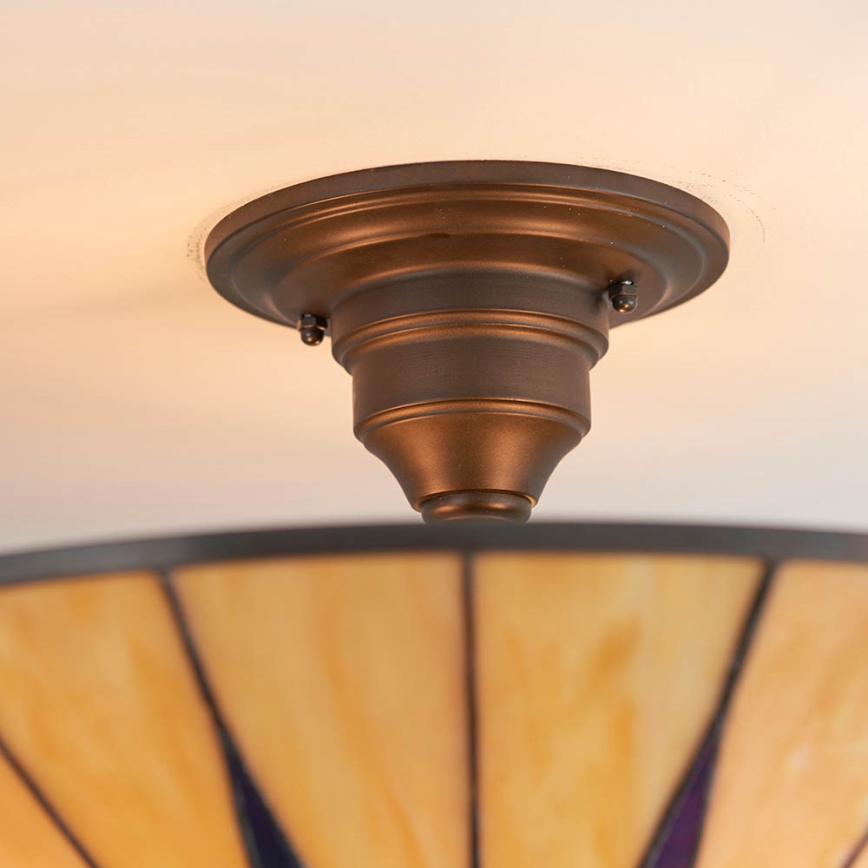 Endon 64043 - Lampadario a plafone Tiffany DARK STAR 3xE27/60W/230V Ø 49 cm