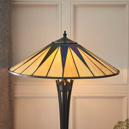 Endon 64045 - Lampada da tavolo Tiffany DARK STAR 2xE27/60W/230V Ø 49 cm