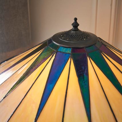 Endon 64045 - Lampada da tavolo Tiffany DARK STAR 2xE27/60W/230V Ø 49 cm