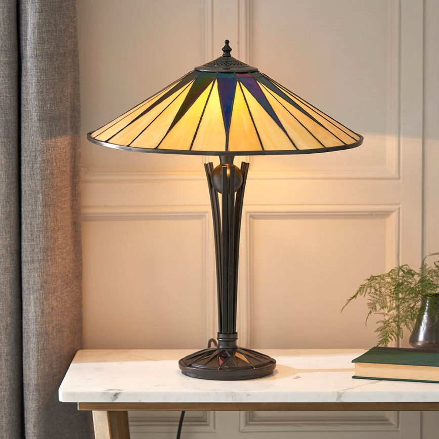 Endon 64045 - Tischleuchte DARK STAR 2xE27/60W/230V d 49 cm