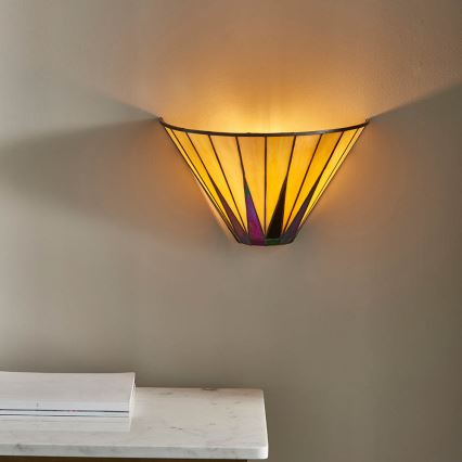 Endon 64046 - Wandleuchte Tiffany DARK STAR 1xE14/40W/230V