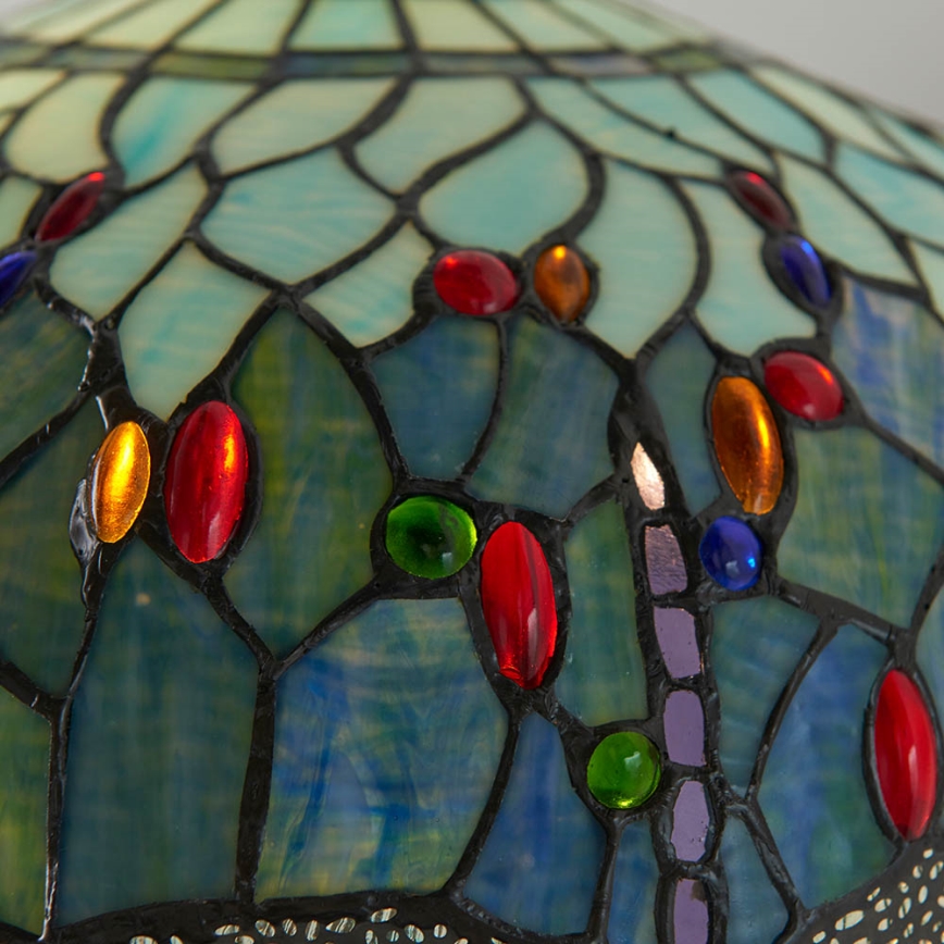Endon 64069 - Lampada da terra Tiffany DRAGONFLY 2xE27/60W/230V Ø 50 cm