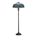 Endon 64069 - Lampadaire Tiffany DRAGONFLY 2xE27/60W/230V Ø 50 cm
