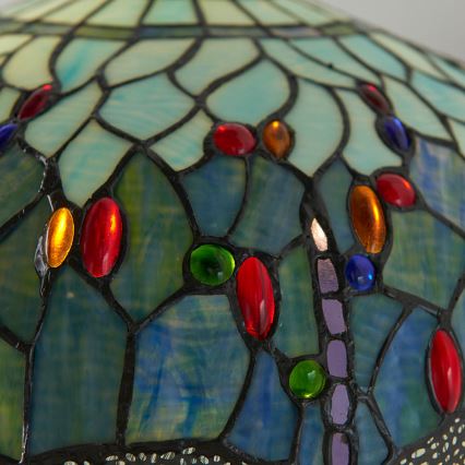 Endon 64069 - Lampadaire Tiffany DRAGONFLY 2xE27/60W/230V Ø 50 cm