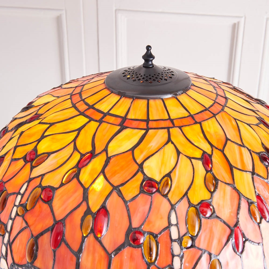 Endon 64070 - Lampadaire Tiffany DRAGONFLY 2xE27/60W/230V Ø 50 cm