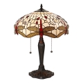 Endon 64085 - Lampada da tavolo Tiffany DRAGONFLY 2xE27/60W/230V Ø 41 cm