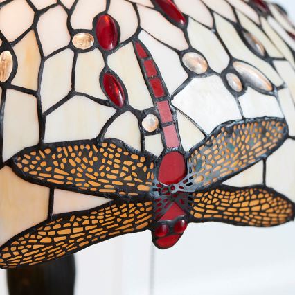 Endon 64085 - Lampada da tavolo Tiffany DRAGONFLY 2xE27/60W/230V Ø 41 cm