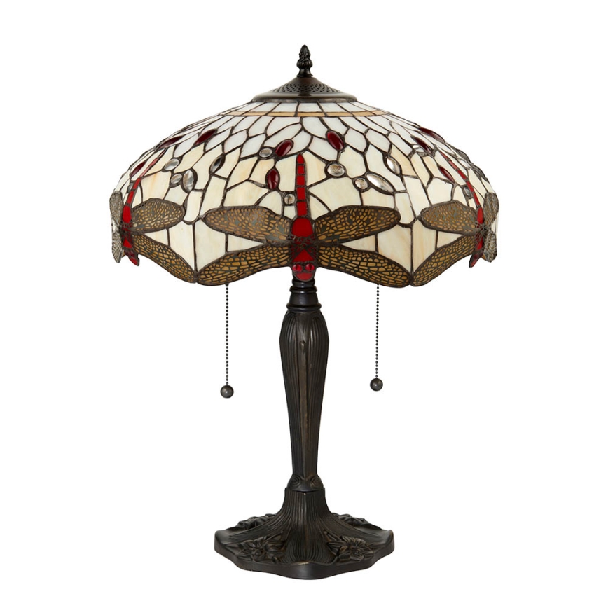 Endon 64085 - Tischlampe Tiffany DRAGONFLY 2xE27/60W/230V Ø 41 cm