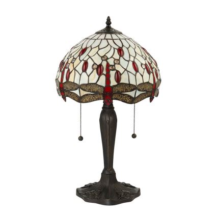 Endon 64086 - Tischlampe Tiffany DRAGONFLY 2xE27/60W/230V Ø 30 cm