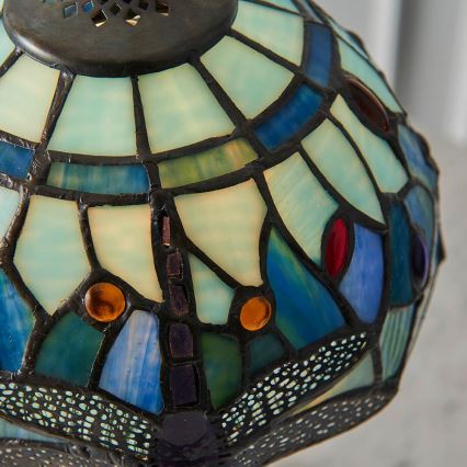 Endon 64088 - Lampada da tavolo Tiffany DRAGONFLY 1xE14/40W/230V Ø 20 cm