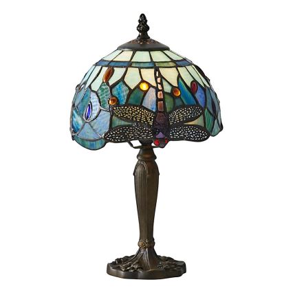 Endon 64088 - Lampada da tavolo Tiffany DRAGONFLY 1xE14/7W/230V diametro 20 cm