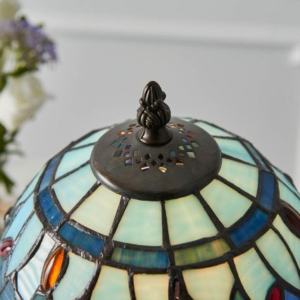 Endon 64088 - Lampe de table Tiffany DRAGONFLY 1xE14/7W/230V diam. 20 cm