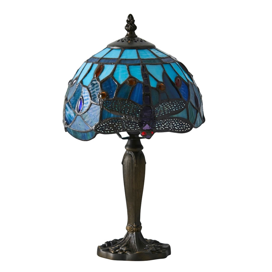 Endon 64088 - Tischlampe Tiffany DRAGONFLY 1xE14/40W/230V Ø 20 cm