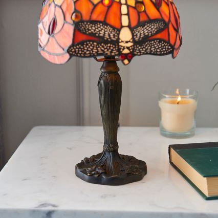 Endon 64091 - Tischleuchte Tiffany DRAGONFLY 1xE14/40W/230V Ø 20 cm