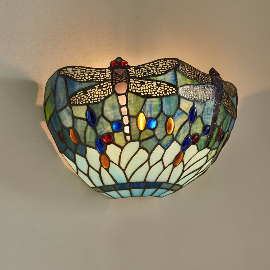 Endon 64102 - Applique da parete Tiffany DRAGONFLY 1xE14/40W/230V