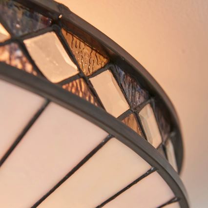 Endon 64145 - Deckenleuchte Tiffany FARGO 2xE27/60W/230V Ø 41,5 cm