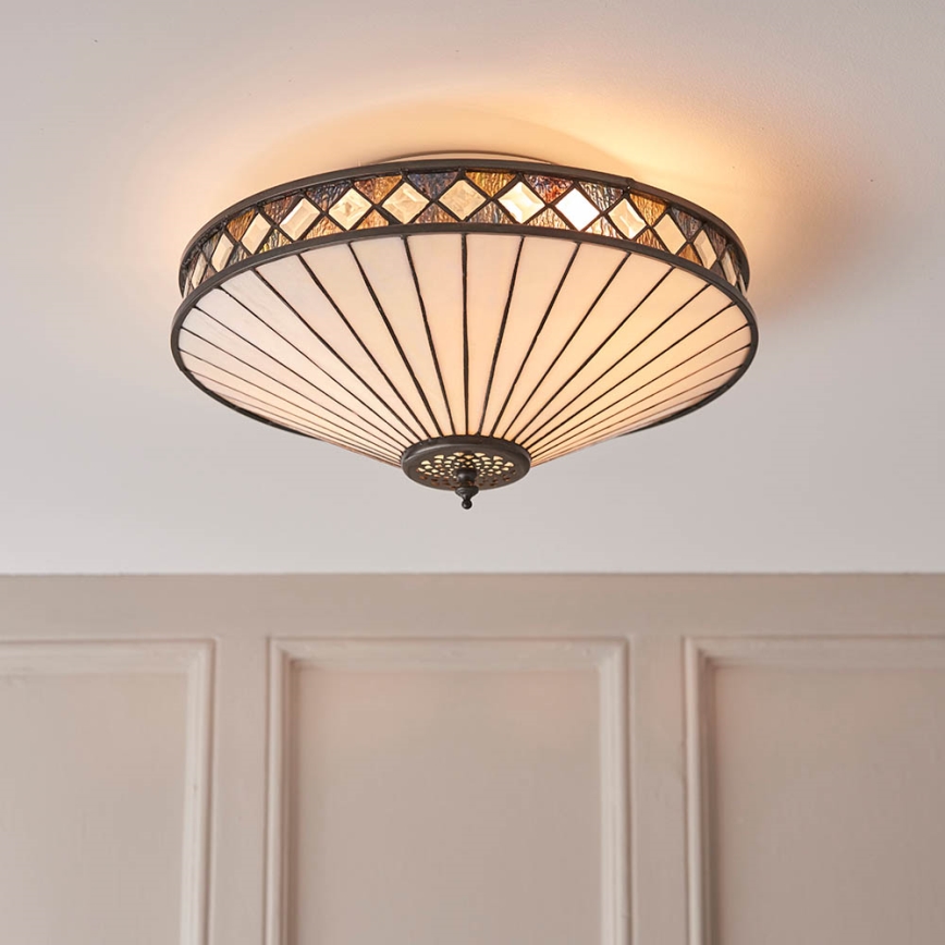 Endon 64145 - Plafoniera FARGO 2xE27/60W/230V diametro 41,5 cm