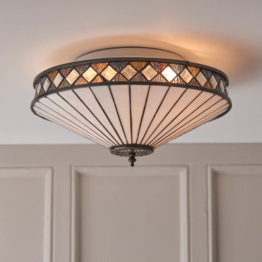 Endon 64145 - Plafoniera FARGO 2xE27/60W/230V diametro 41,5 cm