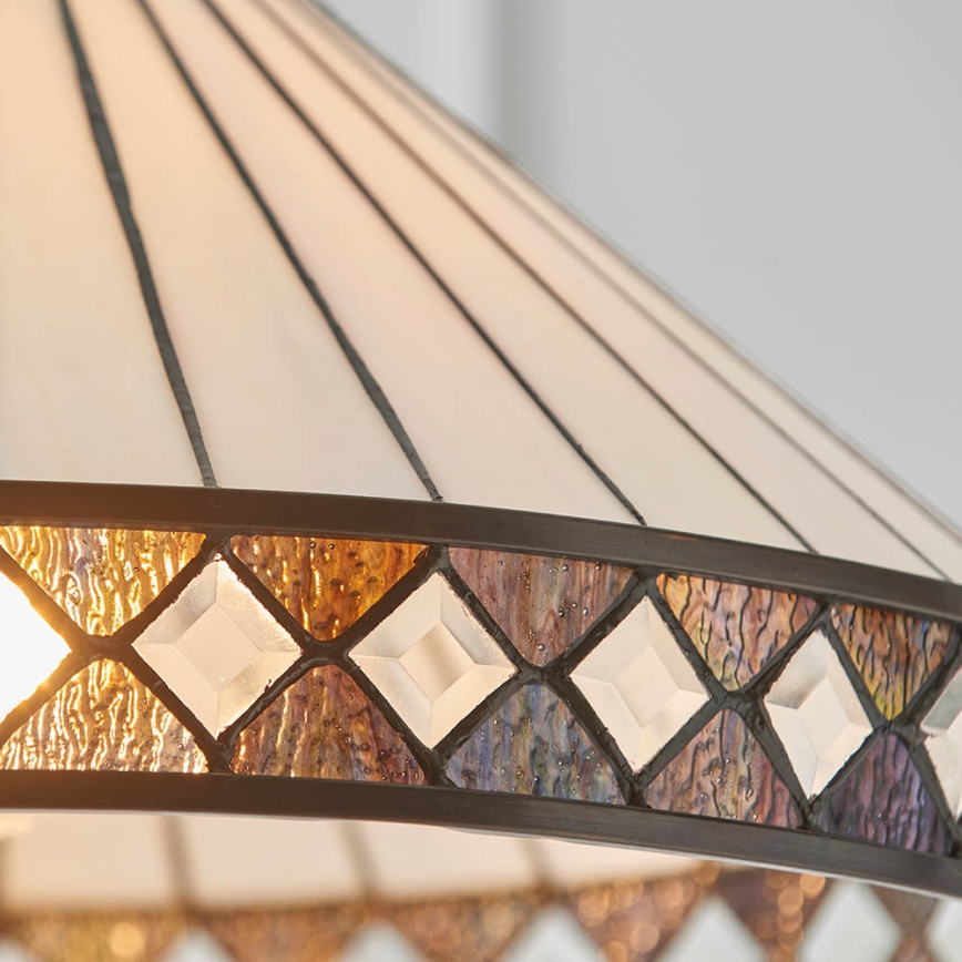 Endon 64147 - Lampadario a sospensione con catena FARGO 1xE27/60W/230V diametro 50 cm