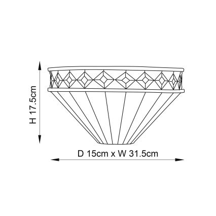 Endon 64149 - Applique FARGO 1xE14/40W/230V