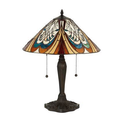 Endon 64163 - Lampada da tavolo Tiffany HECTOR 2xE27/60W/230V Ø 40 cm