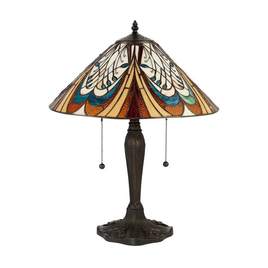 Endon 64163 - Lampada da tavolo Tiffany HECTOR 2xE27/60W/230V Ø 40 cm