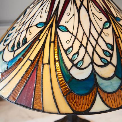 Endon 64163 - Lampada da tavolo Tiffany HECTOR 2xE27/60W/230V Ø 40 cm