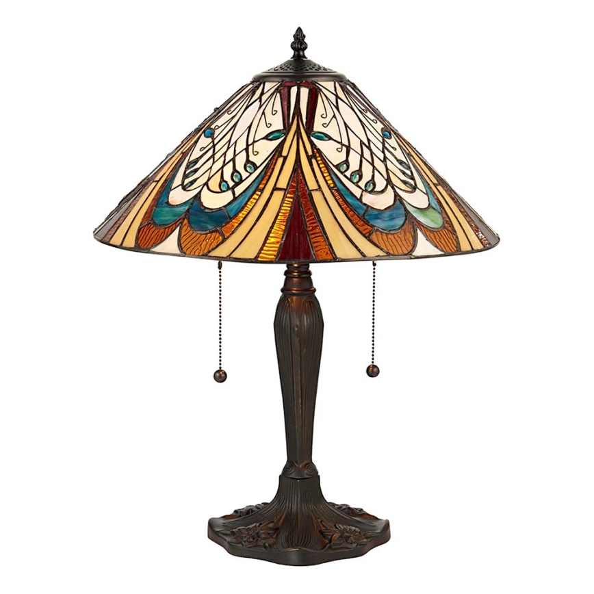 Endon 64163 - Lampe de table Tiffany HECTOR 2xE27/60W/230V Ø 40 cm