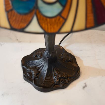Endon 64163 - Tiffany-Tischlampe HECTOR 2xE27/60W/230V Ø 40 cm