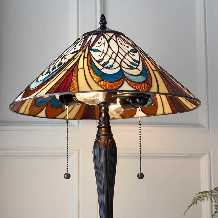 Endon 64163 - Tischleuchte HECTOR 2xE27/60W/230V Ø 40 cm