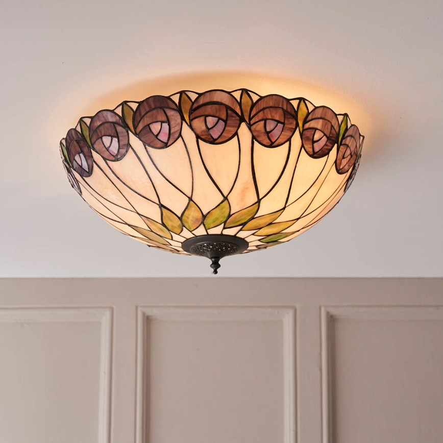 Endon 64173 - Plafoniera HUTCHINSON 2xE27/60W/230V diametro 50 cm