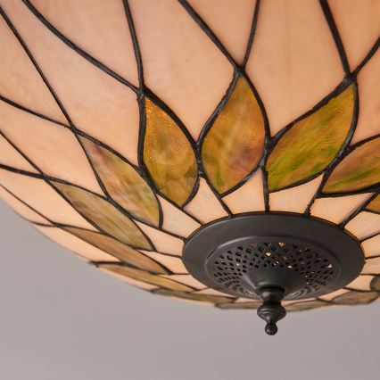 Endon 64173 - Plafoniera in stile Tiffany HUTCHINSON 2xE27/60W/230V Ø 50 cm