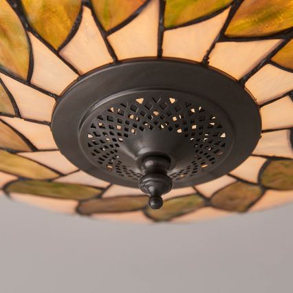 Endon 64173 - Plafoniera in stile Tiffany HUTCHINSON 2xE27/60W/230V Ø 50 cm