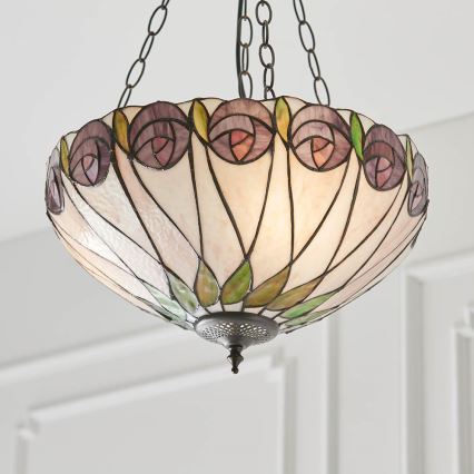 Endon 64175 - Lampadario a sospensione con catena HUTCHINSON 3xE27/60W/230V diametro 40 cm