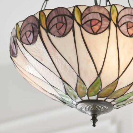 Endon 64175 - Lampadario a sospensione con catena HUTCHINSON 3xE27/60W/230V diametro 40 cm