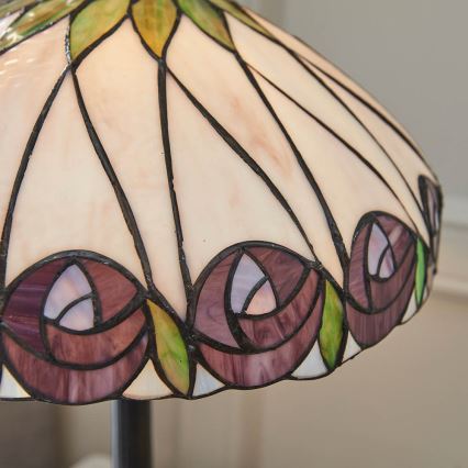 Endon 64177 - Tischlampe Tiffany HUTCHINSON, 1x E27/60 W/230 V, Ø 40 cm